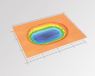 Simulation einer Verschleißspur